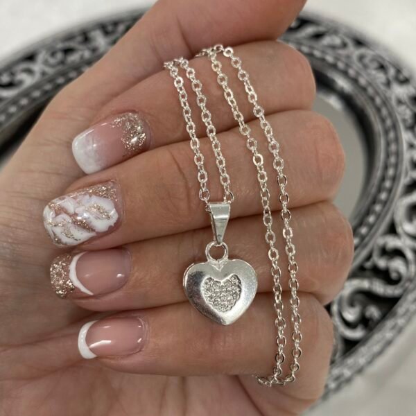 conjunto corazon brillo f79